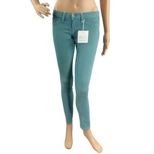 Plastic By Gly Skinny Jeans Summer Melon Teal Size 26